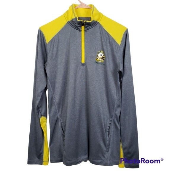 Champion Oregon Ducks Mens Long Sleeve 1/4 Zip Shirt Size Small - Picture 1 of 9